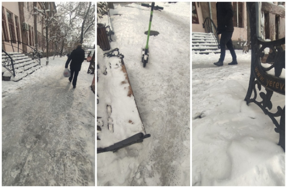 Աղ, ավազ շաղ տալուց հետո մայրաքաղաքում այս պատկերն էր ու շարունակում է մնալ (լուսանկար)